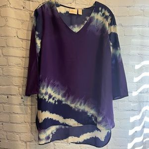 Chico’s Tunic Size Z or Large  Purple/BlueWhite